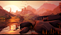 Sunrise - Stylized landscape in Unreal 4, Martin Teichmann : I wanted to explore a new style and get deeper into Unreal. The scene is inspired by Firewatch, The Witness and Bastien Grivet work.
Thanks to Martin Elsaesser for the great feedback during the