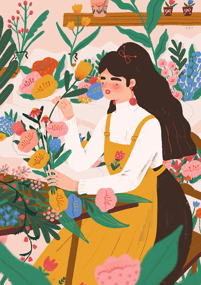 花店_涂鸦王国 原创绘画平台 www.poocg.com-花瓣网