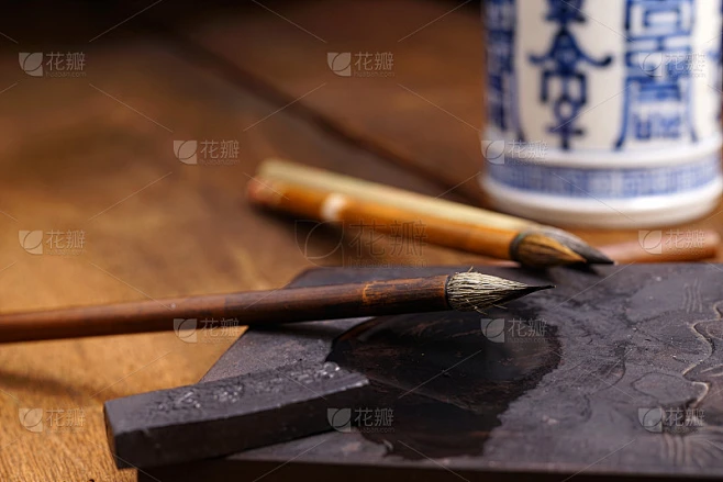 中国毛笔的特写素材-花瓣网