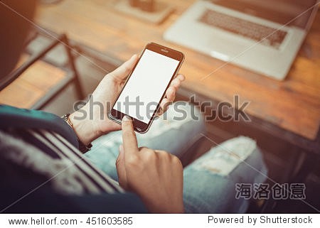 girl using smartphon...