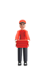 Food Delivery 3D Illustration