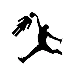 搞怪乔丹人物卡通人物打篮球人物人物剪影图案男装印花素材