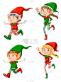 Set of elf character