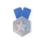 Silver Medal 3D Icon