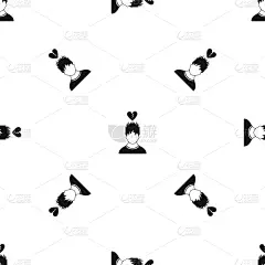 红色,男人,式样,心型,人的头部,人,男商人,覆盖,破坏,重复