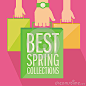 Best spring collections flat design.