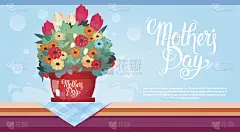 母亲节快乐，春节贺卡横幅