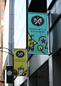 MX District Banners : With Atomicdust, I was given the chance to Design / illustrate a set of banners for downtown STL'S MX District.The MX District looked to Atomicdust to design a series that would welcome shoppers as they went to the various stores tha