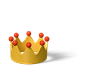 3d crown icon front view