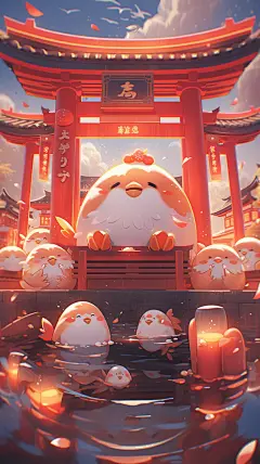 国风卡通动物壁纸 (10)