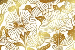 华丽金色植物花纹矢量图设计素材