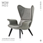 [WOWHOO]Longewave chair by moors 设计师复刻高背休闲沙发椅-淘宝网