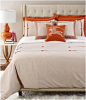 璞栎床品   现代  简约  美式   橙色  样板房床品  PCMPL0173