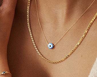 Opal Evil Eye Neckla...