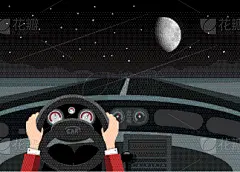 夜晚,汽车,空的路,星星,秘密,制造机器,天文学,太空,驾车