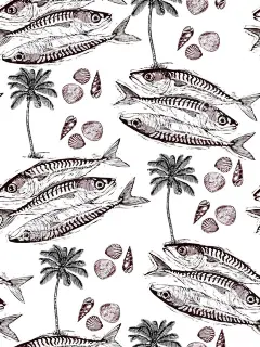 数码印花  - 源文件下载【酷图网】数码印花,大牌,手绘花,女装,男装,海洋生物