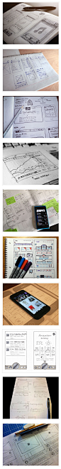 富有启发性的网页和移动设备的UI线框草图 - 设计之家