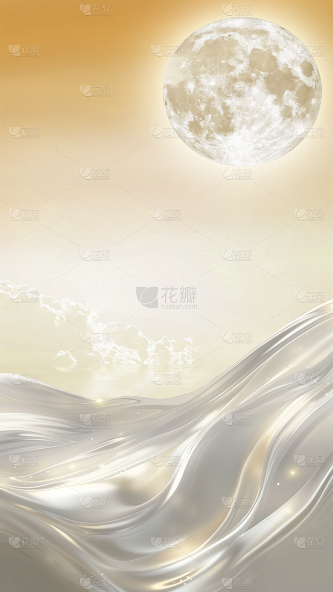 中秋节系列通用抽象月亮背景素材