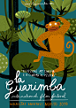 Poster - La Guarimba International Film Festival : This is a collaboration with La Guarimba International Film Festival to design one poster to announce the Call for Entries. The only demand was that the poster had to figure one monkey, as this animal is 