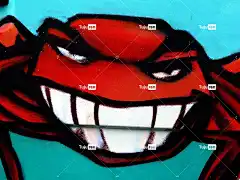 涂鸦 怪物 壁画 街头艺术 多彩多姿的 积极进取 牙齿 喷雾器