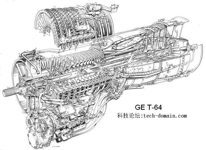 大量飞机发动机结构图 -