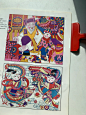 年画娃娃.囍 1987年