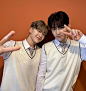 Photo by ZEROBASEONE on October 21, 2023. May be an image of 2 people, bangs and text.