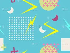 几何形状,四方连续纹样,市场营销,背景,绘画插图,多色的,矢量,80年代风格,商品,风格