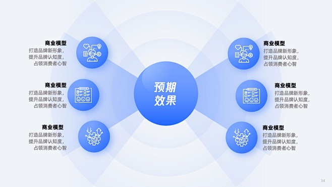 PPT模板 免费PPT模板 逻辑结构 51页蓝色大厂逻辑架构图PPT模板