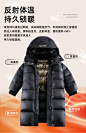 黑金羽绒服童装优化详情/主图/摆拍细节