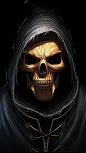 骷髅头 skull 死神 恐怖 吓人 惊悚 万圣节

