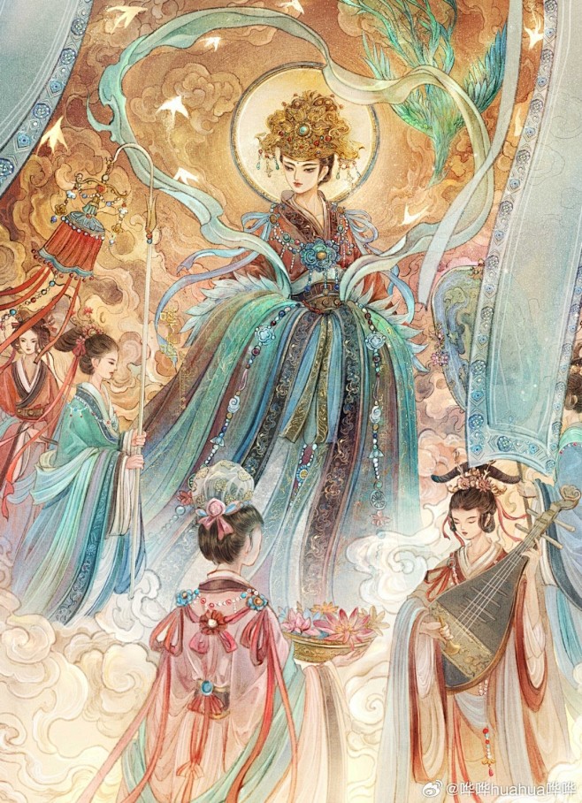@哗哗huahua哗哗 的个人主页 西王母 瑶池赴宴～ 断断续续肝了这么久，神话卷也要暂时步入尾声啦，希望大家喜欢～