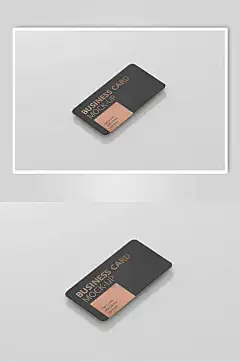 纸张阴影英文大气高端清新名片样机-众图网