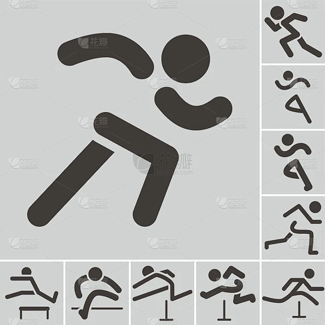 运行图标素材-花瓣网