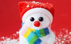 唯美雪人圣诞高清电脑壁纸桌面壁纸2