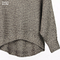D3Q2013秋款新品圆领蝙蝠袖套头毛衣 欧美时尚女式针织毛衫 原创 设计 新款