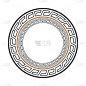 希腊,埃及,圆形,按键,边框,迷宫游戏,传统,华丽的,螺线