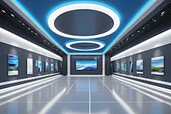 梦幻场馆现代科技展厅摄影图