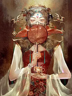 【中国茶拟人•祁门红茶•古风插画】 - 小红书
