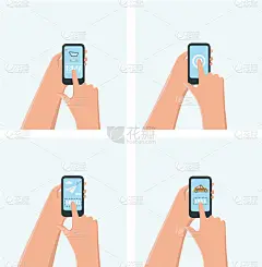 现代移动即时通讯聊天海报与手和智能手机矢量插图
