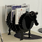Norchair网红创意艺术绵羊书架橱窗落地装饰动物摆件亚克力置物架-淘宝网