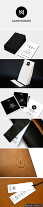 VI品牌设计 创意箱包饰品logo品牌设计 简约大气黑白色LOGO设计 高档黑白色卡片设计 高档黑白画册