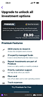 Plum Subscribing to Premium screen