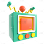 3D-家居生活C4D-电视机