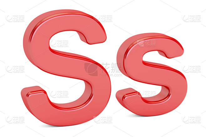 红色,字母,三维图形,英文字母s,水平画幅,形状,小的,无人,绘画插图,巨大的