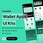 40屏电子钱包应用UI设计套件 Duwallet – Wallet Apps UI Kits .figma