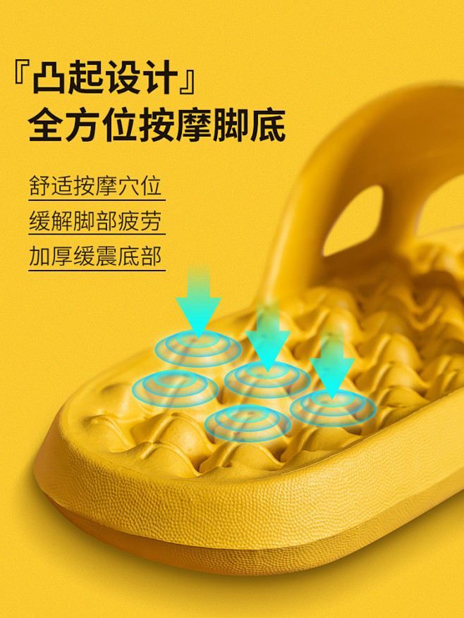 凉拖鞋女家用洗澡防滑按摩透气情侣时尚加厚...