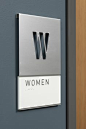 simple, sleek and clean signage  environmental design