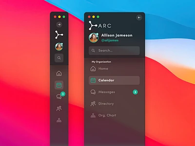 Glass UI导航/ Mac OS导航saas应用saas图标侧边栏ux ui设计视频应用程序video mac osx导航uiux ui-花瓣网