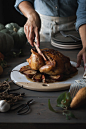 Pear & Vanilla Bean-Brown Butter Roast Chicken